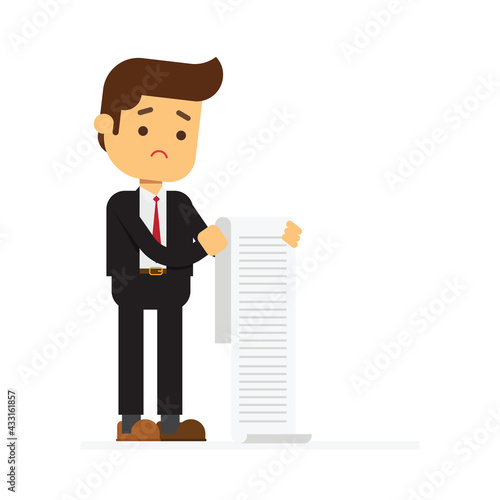 business man confused bill