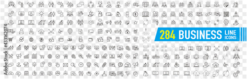 business contacts icons set vector
