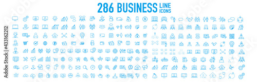 business contacts icons set vector

