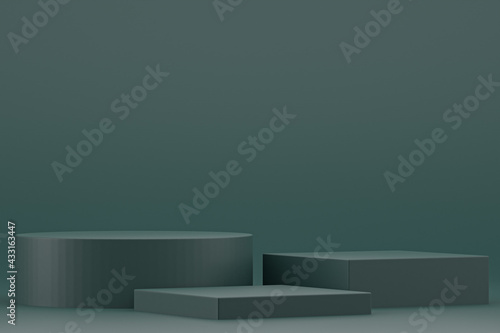 Podium minimal or product stand for cosmetic product presentation