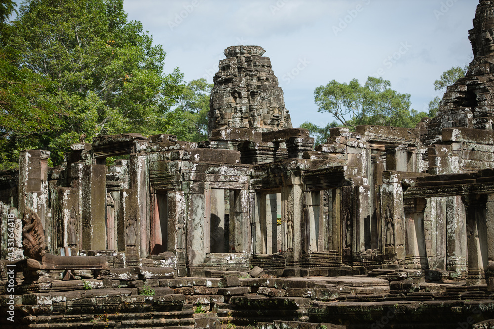 bayon temple in archaeological site country bayon temple in archaeological site country