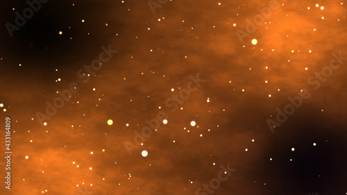 Brown space floating particles background