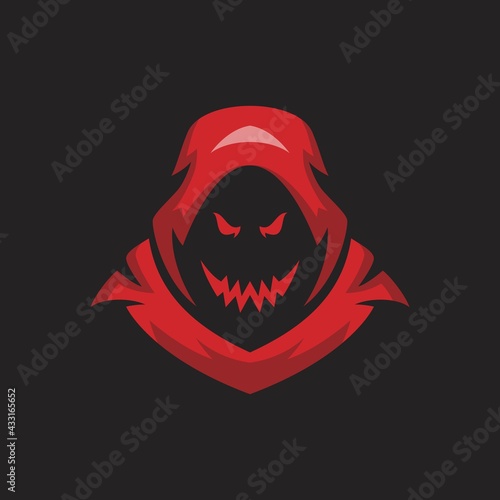Red Devil logo vector. Demon vector.