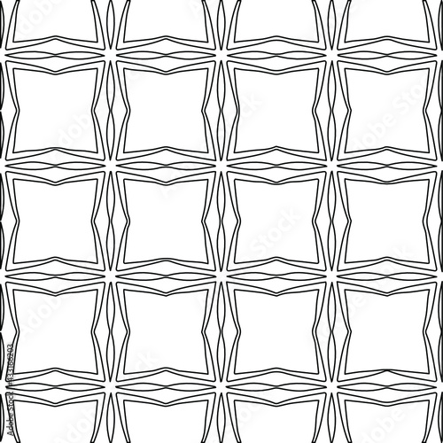 Geometric vector pattern with Black and white colors. abstract ornament for wallpapers and backgrounds.