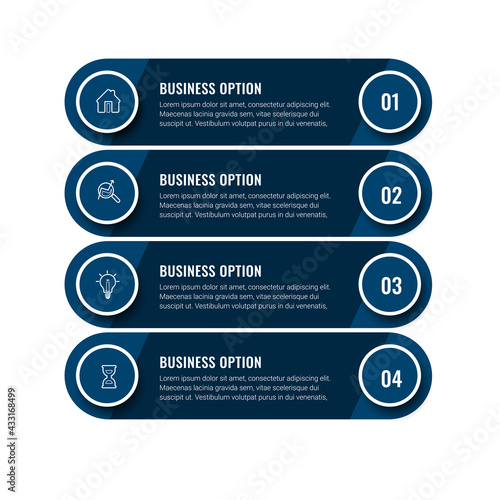 Business data visualization. timeline infographic icons designed for abstract background template. vector banner can be used for workflow layout, diagram,presentation, education or any number option.
