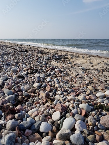 Sandy coast of the blue sea