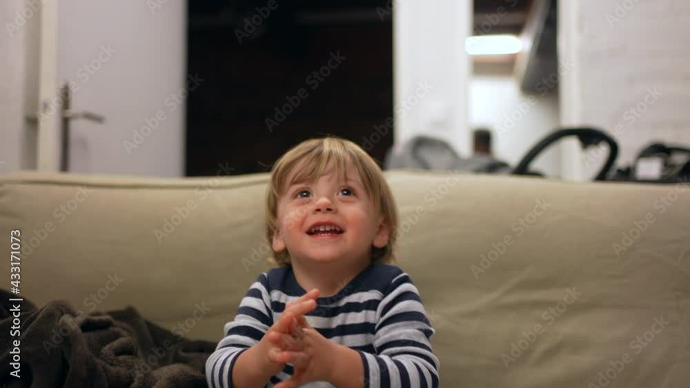 Cute little baby boy toddler hitting camera lens Cute little baby boy toddler hitting camera lens