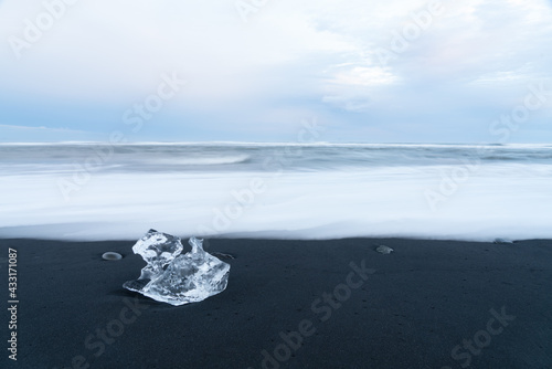 Crystal ice diamond beach