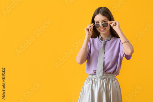 Beautiful young woman with ...