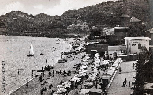 Liguria Riviera delle Palme Spotorno in the 1950s photo