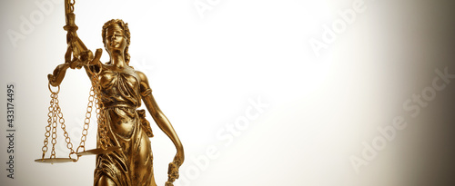 The Statue of Justice symbol, legal law concept. Filtered photo