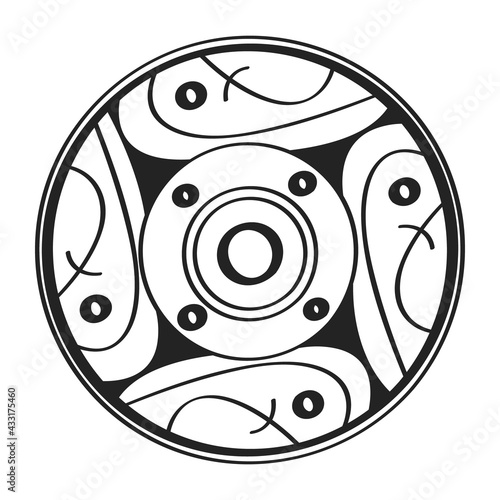 vector icon with symbol ornament of Cucuteni–Trypillia culture for your project photo
