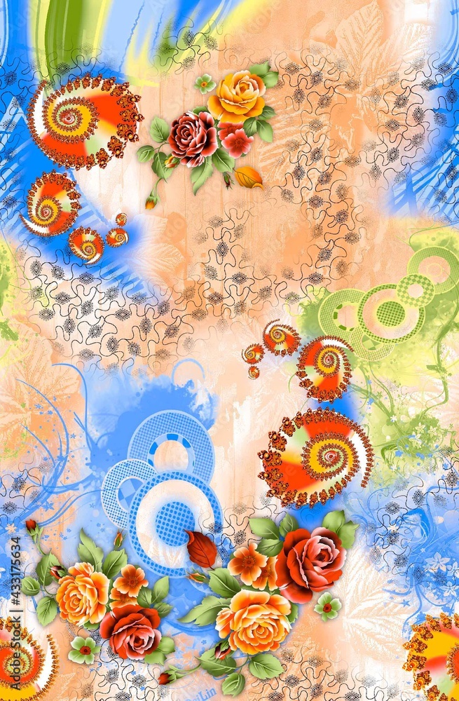 abstract digital design pattern on   background