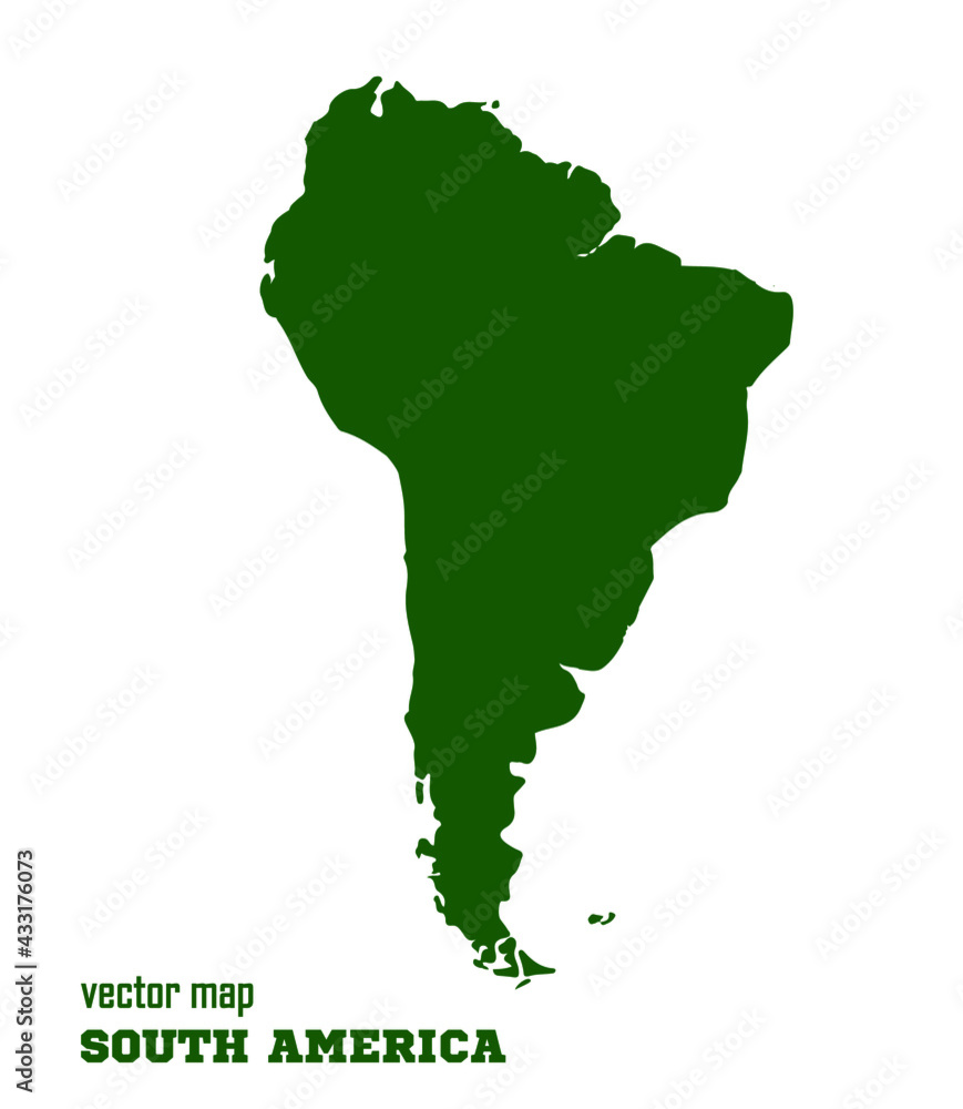 Vector map of South America