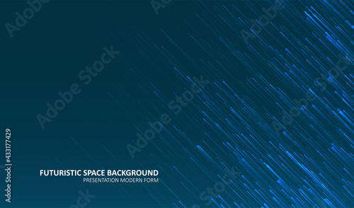 Glowing lines on blue background