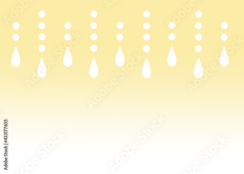 雨のしずく　黄色のグラデーション