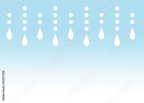 雨のしずく　水色のグラデーション
