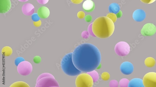 落下するボール パーティクル CG