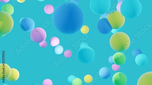 落下するボール パーティクル CG