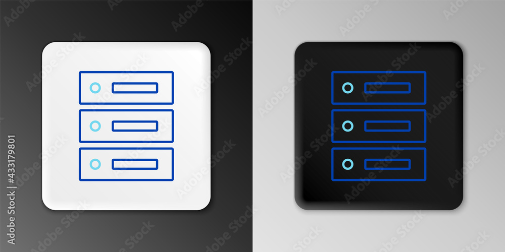 Line Server, Data, Web Hosting icon isolated on grey background. Colorful outline concept. Vector Line Server, Data, Web Hosting icon isolated on grey background. Colorful outline concept. Vector