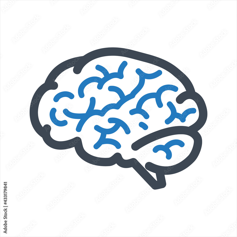 Brain icon, vector and glyph Brain icon, vector and glyph