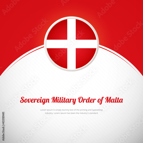 Sovereign Military Order of Malta happy national day with modern country flag background