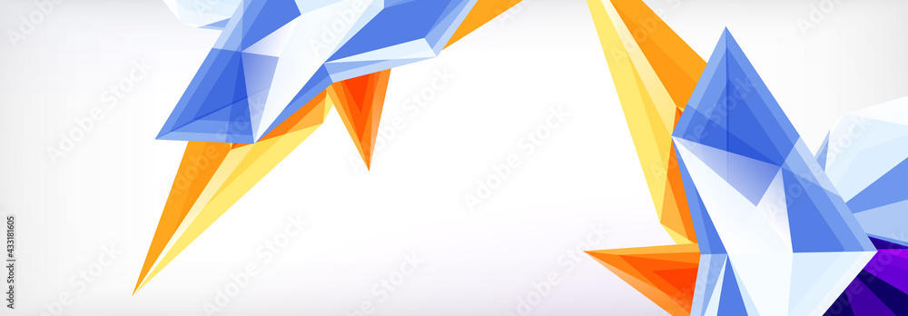 Vector 3d triangles and pyramids abstract background for business or technology presentations, internet posters or web brochure covers Vector 3d triangles and pyramids abstract background for business or technology presentations, internet posters or web brochure covers