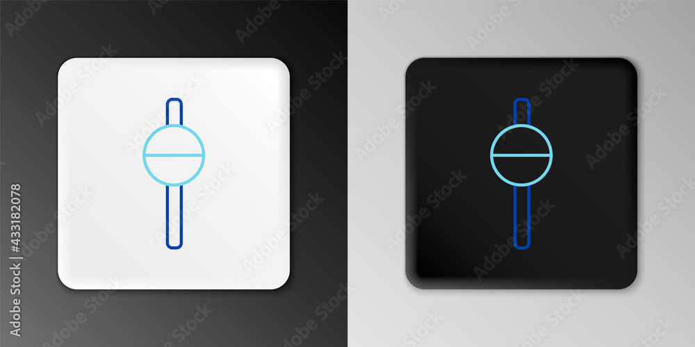 Line Fishing float icon isolated on grey background. Fishing tackle. Colorful outline concept. Vector Line Fishing float icon isolated on grey background. Fishing tackle. Colorful outline concept. Vector