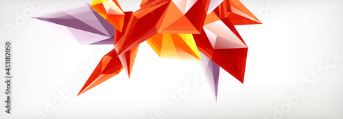 Vector 3d triangles and pyramids abstract background for business or technology presentations, internet posters or web brochure covers