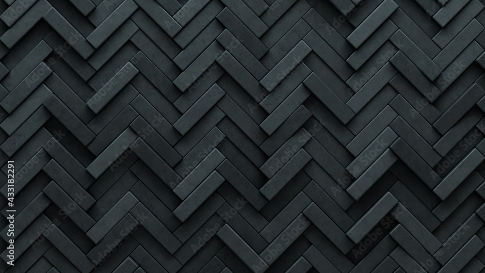Polished, Concrete Wall background with tiles. Futuristic, tile Wallpaper with Herringbone, 3D blocks. 3D Render Polished, Concrete Wall background with tiles. Futuristic, tile Wallpaper with Herringbone, 3D blocks. 3D Render