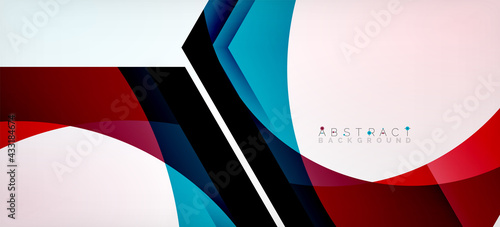 Vector color hexagons geometric abstract background