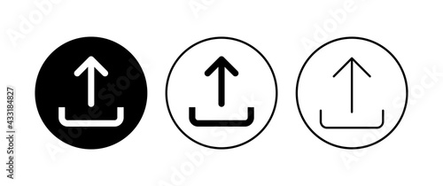 Upload icon set. load data symbol