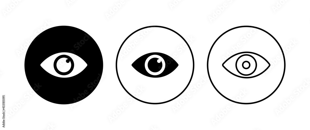 Eye icon set. Eye vector icon. Look and Vision icon. Eye icon set. Eye vector icon. Look and Vision icon.
