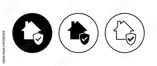 House insurance icon set. house protection icon.