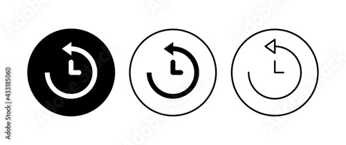 History icon set. recent event history