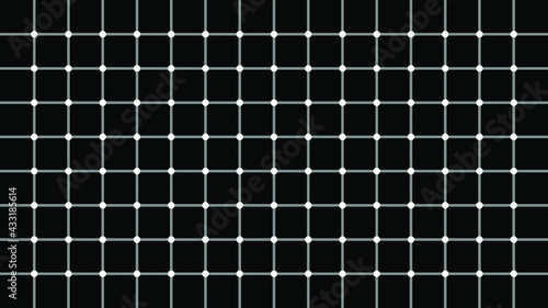 Optical illusion - black dots appears in black and white grid.