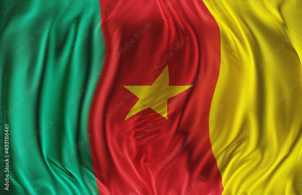 Abstract Cameroon Flag 3D Render (3D Artwork) Abstract Cameroon Flag 3D Render (3D Artwork)