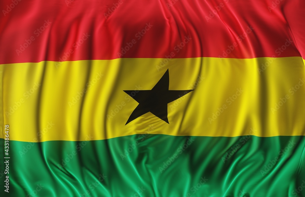 Abstract Ghana Flag 3D Render (3D Artwork) Abstract Ghana Flag 3D Render (3D Artwork)