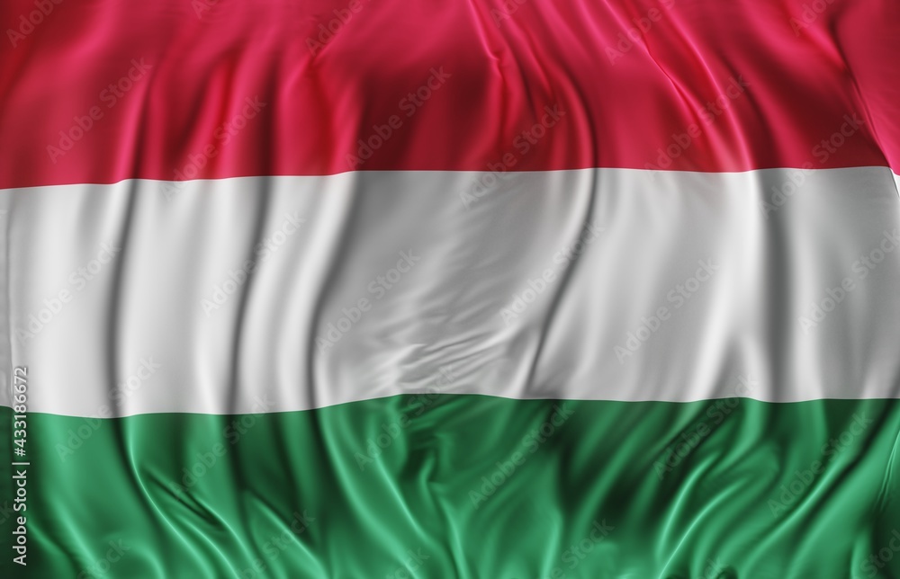 Obraz premium Abstract Hungary Flag 3D Render (3D Artwork)