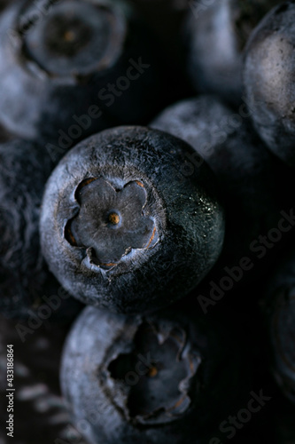 Blueberries close-up. Macro photo. selective focus