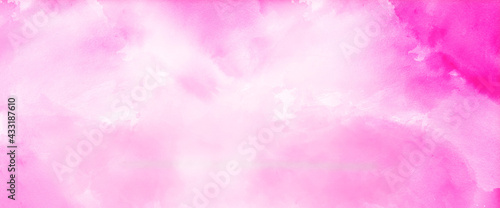 Beautiful pink on white watercolor splash paint texture or grunge background design