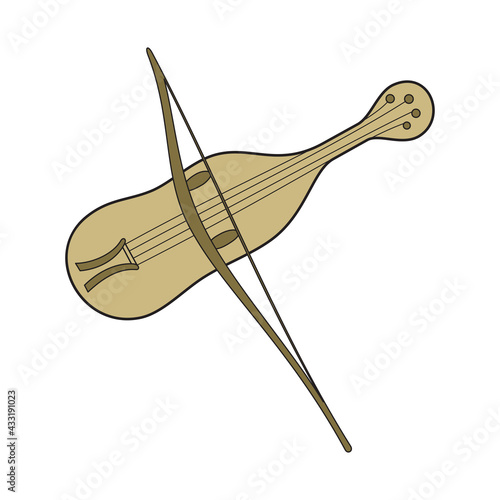 Stringed musical instrument isolated on a white background in EPS10