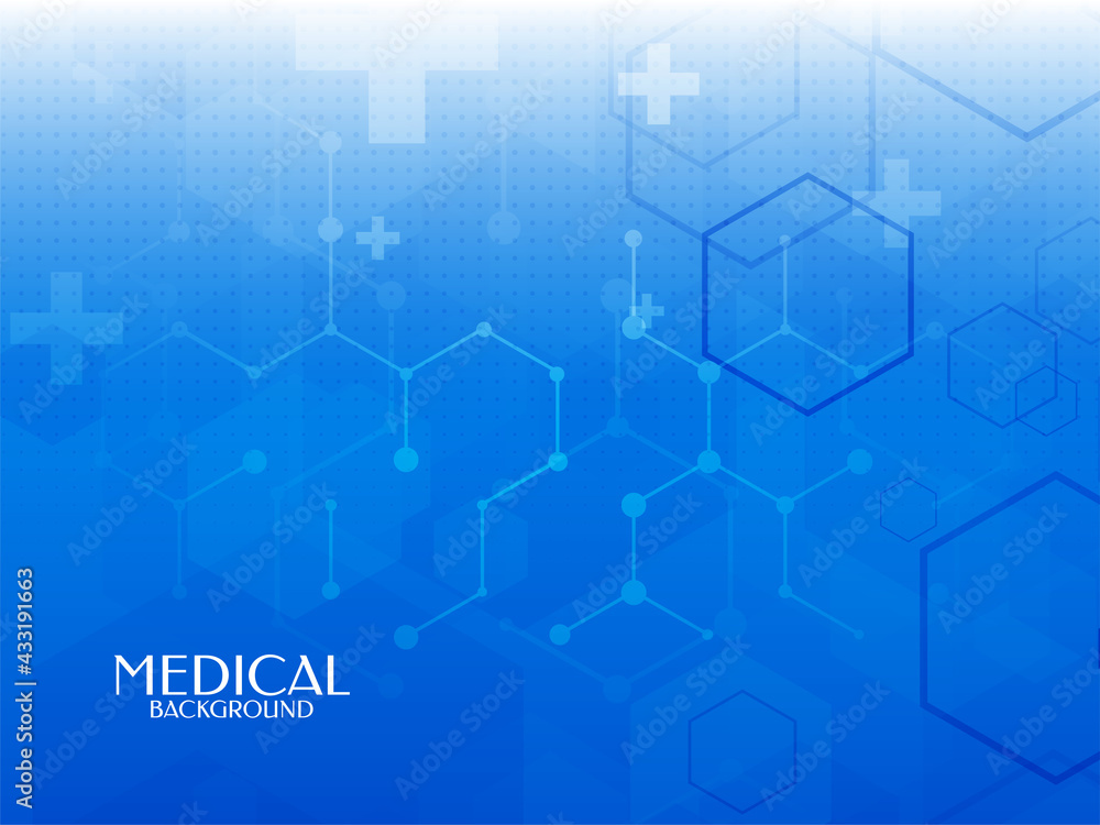 Abstract blue color healthcare and medical science background