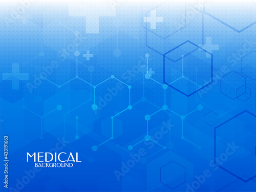 Abstract blue color healthcare and medical science background