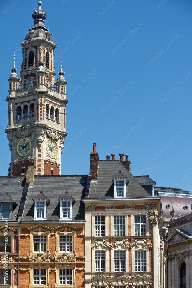 Fototapeta premium building of the Chamber of Commerce, Lille, France 