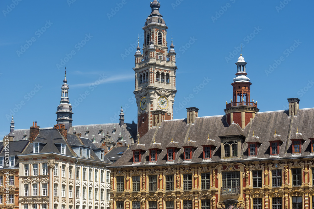 The Vieille Bourse, Old Stock Exchange and the building of the Chamber of Commerce, Lille, France	
