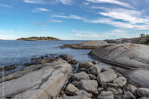 View over the Baltic Sea at Skeppshamn, Sundsvall, Sweden