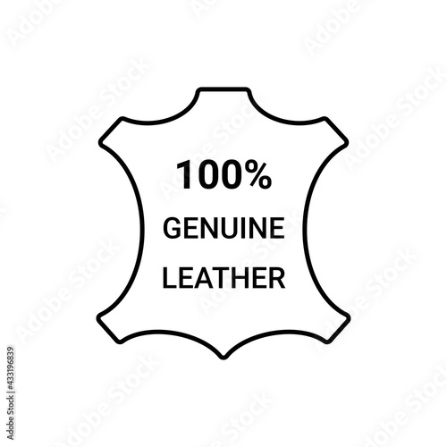 100% genuine leather label, natural cloth logo, tag, stamp for clothing packaging