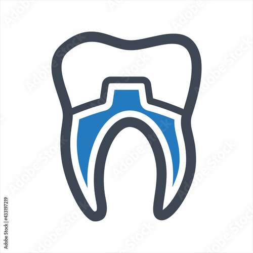 Dental fillings icon, vector and glyph
