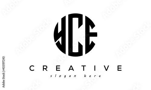 Letters YCE creative circle logo design vector	 photo